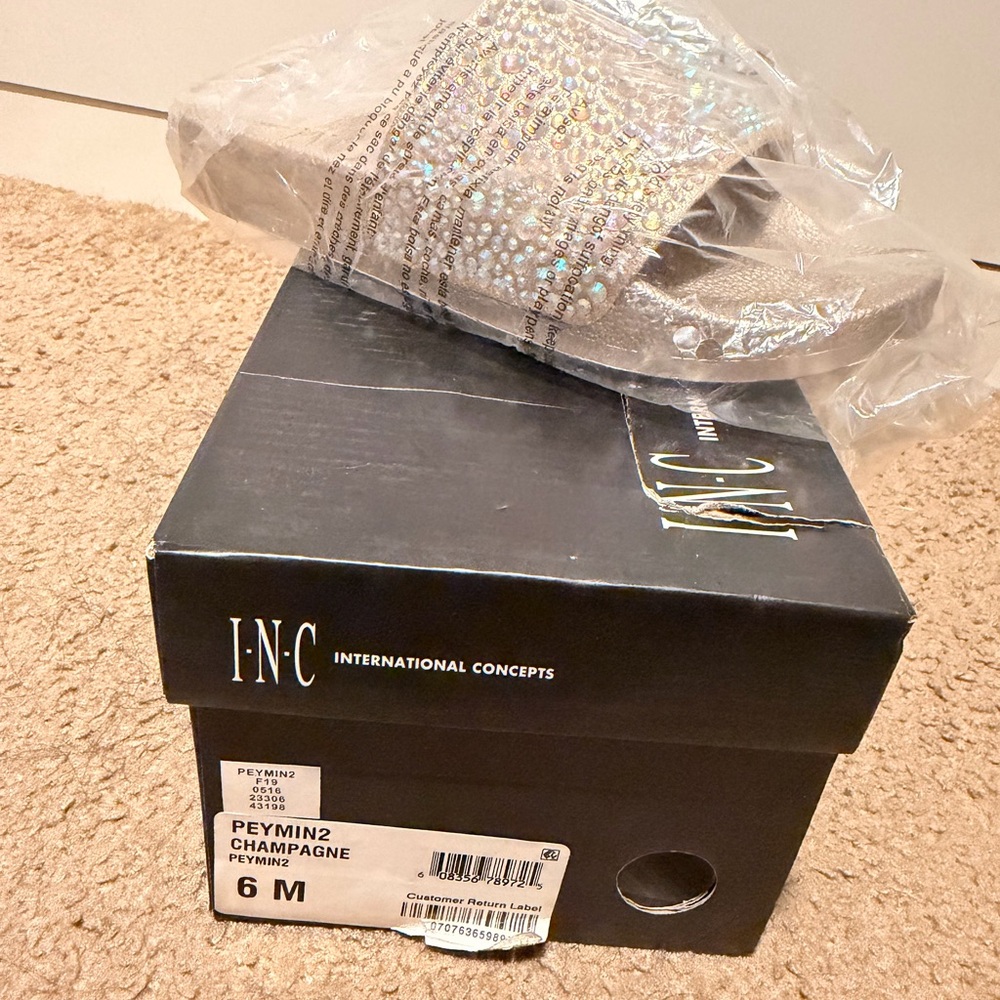 INC International Concepts Champagne Sandals
